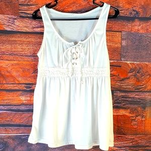 Cotton Sleeveless Corset Top - White
